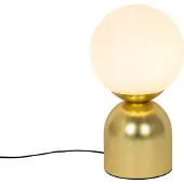 QAZQA Hotel chique tafellamp goud met opaal glas - Pallon Trend