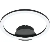 Eglo LED Smart Deckenleuchte Parrapos-Z Schwarz 12W 1400lm CCT 2700K-6500K Dimmbar App Google Alexa Bluetooth ZigBee