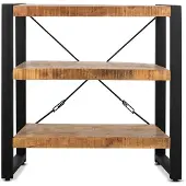Benoa Boekenkast Britt laag Mangohout en metaal - 90 cm | Mangohout - Kast - Meubels