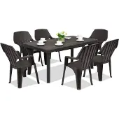 BICA Tuinmeubelen Bergen/Alta voor 6 personen bruin