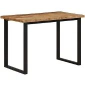 vidaXL Eettafel, 110x55x75 cm, massief mangohout