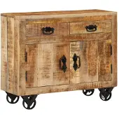 vidaXL Dressoir 80x30x65 cm massief ruw mangohout