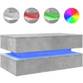 vidaXL Salontafel met LED-verlichting 90x50x40 cm betongrijs