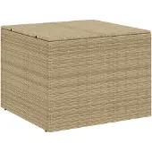 vidaXL Tuinbox 291 L poly rattan gemengd beige