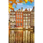 Dimex Fotobehang - Houses in Amsterdam 150x250cm - Vliesbehang