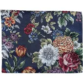 Emme Placemat - donkerblauw met kleurige bloemen - Kate Navy