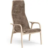 Swedese Lamino Fauteuil gelakt Beuk/schapenvacht Sahara (nougat bruin)