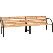 vidaXL Tuinbank dubbel 225 cm massief vurenhout