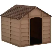 vidaXL Hondenhok 71x71,5x68 cm PP bruin