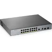 Zyxel GS1350-18HP Smart Managed Switch 16x Gigabit Ethernet (16x PoE+ max. 250 Watt), 2x GbE/SFP, Long Range, incl. 1 jaar Nebula Pro