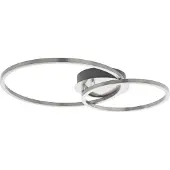 Eglo 75555 Palmaves 1 Plafondlamp Aluminium/Staal Nikkel/Kunststof Wit - 22W/2940LM/3000-6500K