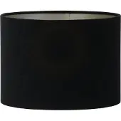 Light & Living Lampenkap Velours Zwart D 25 H 18 Cm