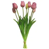 Buitengewoon Boet Bosje Tulpen Tulp Duchesse Classic mauve kunstbloem