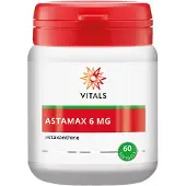 Vitals Astamax 6 mg Astaxanthine - 60 softgels - antioxidanten. Natuurlijke astaxanthine uit algen met vitamine C en E ter bescherming van cellen tegen invloeden van buitenaf.