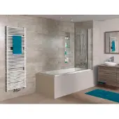 Luca Varess Rosala eenpersoons inbouwbad 170 x 80 cm acryl Glanzend Wit
