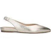 Manfield Gouden leren slingback ballerina's | Maat 38