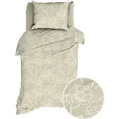 Romanette Dekbedovertrek Britt Oyster Katoen-140 x 200 / 220 cm | 1-Persoons
