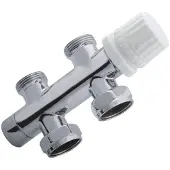 Riko thermostatisch 3/4 onderblok recht chroom
