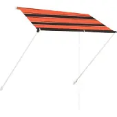 vidaXL Luifel uittrekbaar 200x150 cm oranje en bruin