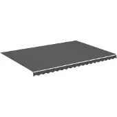 vidaXL Vervangingsdoek voor luifel 5x3,5 m antracietkleurig