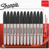 Ginza.se – Permanent Marker Fine – Zwart – 12-Blister