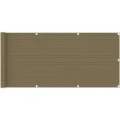 vidaXL Balkonscherm 75x400 cm HDPE taupe