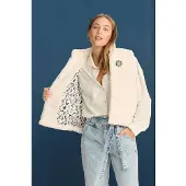 Pom Amsterdam Dames Blazers Gilet - Teddy Love - Ecru - Maat 44