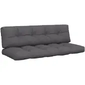 vidaXL Palletkussens 2 st stof antracietkleurig