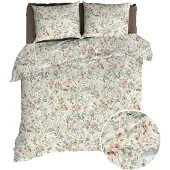 Romanette Dekbedovertrek Lana Taupe Grijs Flanel-240 x 200 / 220 cm | Lits-Jumeaux