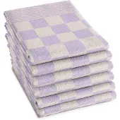 DDDDD - 6x Theedoek - Barbeque - 65x65 cm - Pastel Lila - Set van 6 stuks