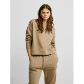 Pieces Huispak dames - Lounge pak dames - Oversized jogging pak vrouwen - Lichtgrijs / L
