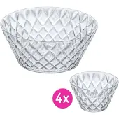 Koziol - Crystal Salad bowl 350 ml with 4 bowls