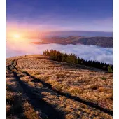 Dimex Fotobehang - Sunrise in Mountains 225x250cm - Vliesbehang