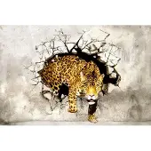 Dimex Fotobehang - Hunting Panther 375x250cm - Vliesbehang