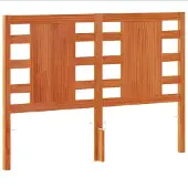 vidaXL Hoofdbord 135 cm massief grenenhout wasbruin