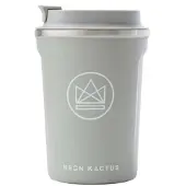 Neon Kactus - Reisbeker 380 ml Forever Young - Roestvast Staal - Grijs