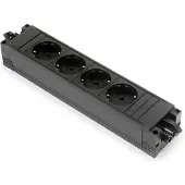 Bachmann stekkerdoos met Wieland GST18 installatiestekker en 4 contacten / zwart