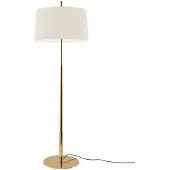 Santa & Cole Diana Vloerlamp Diana | White linen | Shiny gold