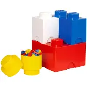 LEGO - Opbergbox Brick Set van 4 Stuks - Polypropyleen - Multicolor