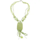 Behave - Groene Ketting Met Hanger - Nikkelvrij - Bohemian Zomerlook