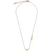 Despora - Ketting - Hartjes ketting - Hartjes ketting voor liefde - Hartje - Koppelketting - Ketting dames - Ketting Dames Zilver - Valentijn- Liefdes Cadeau - Rose-Goudkleurig (Lovers)