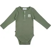 Frogs and Dogs - Wafel Romper LS | Khaki - Katoen - Maat 80