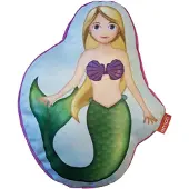 Emoji pluche sierkussen Happy Mermaid 40 x 30 cm - 100% polyester
