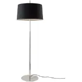 Santa & Cole Diana Vloerlamp Diana | Black linen | Satin nickel