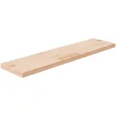 vidaXL Plank 80x20x2,5 cm onbehandeld massief eikenhout