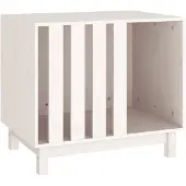 vidaXL Hondenhok 70x50x62 cm massief grenenhout wit