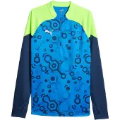 Puma Functioneel shirt 'IndividualCUP' navy / azuur / lichtgroen / wit