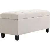 HOMCOM HOMdotCOM Zitbank 100 cm x 40 cm x 44 cm crèmewit