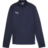 Puma teamGOAL Trainingstrui 1/4-Zip Kids Donkerblauw Wit