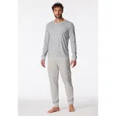 Schiesser Pyjama Long grey melange 181172 48/S